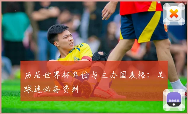 历届世界杯年份与主办国表格:足球迷必备资料